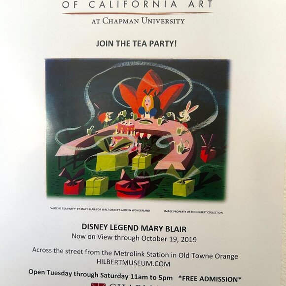 Alice in Wonderland Disney Artist Mary Blair Poster Chapman University - Picture 5 of 6